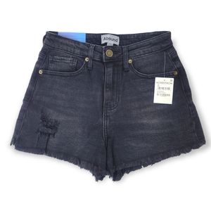 Abound Black Wash Fray Hem Shorts Womens 26